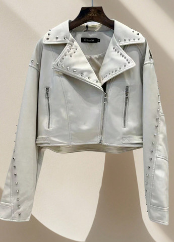 Біла демісезонна куртка косуха SHEIN