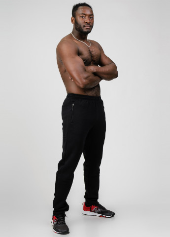 Черные спортивные демисезонные джоггеры брюки SA-sport