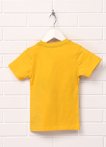 Желтая летняя футболка с коротким рукавом Shishco