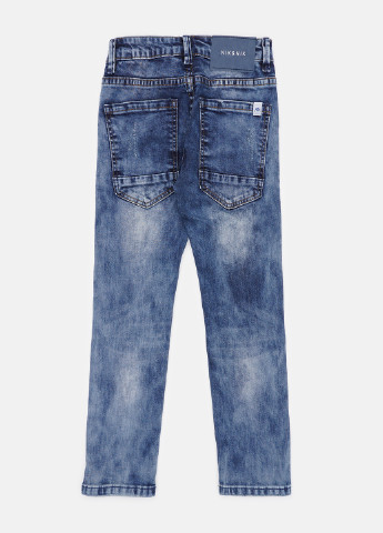 Синие демисезонные зауженные джинсы Nikkie