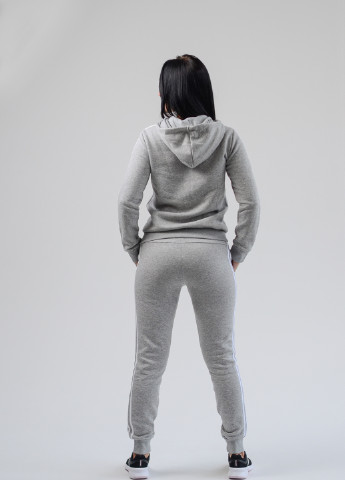 Женский трикотажный костюм на флисе ESSENTIALS 3-STRIPES серый adidas (251464069)