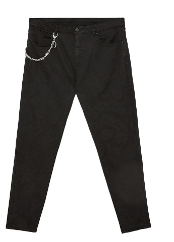 Черные демисезонные зауженные джинсы Zara