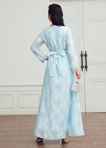 Блакитна вечірня, святковий сукня SHEIN однотонна