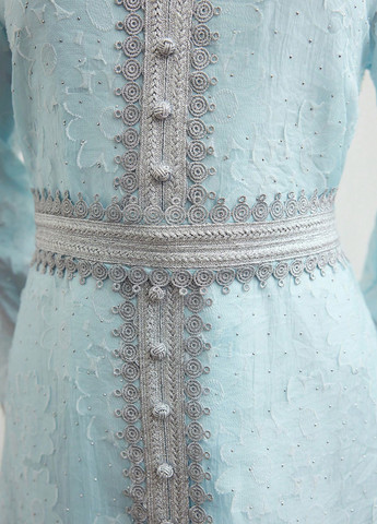 Блакитна вечірня, святковий сукня SHEIN однотонна