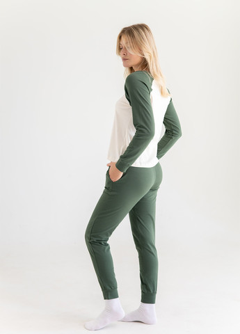 Оливковая всесезон пижама (реглан, брюки) реглан + брюки BBL