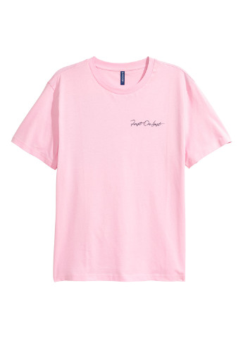 Розовая футболка H&M