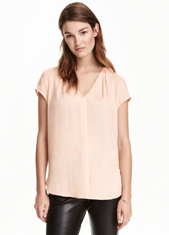 Персиковая летняя блуза H&M