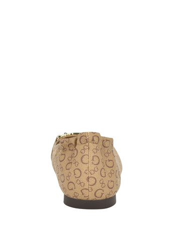 Женские балетки Guess | темно-бежевые логотипы пряжка искусственная кожа (303274305)