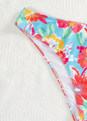 Голубой летний купальник (лиф, трусики) раздельный, бандо SHEIN