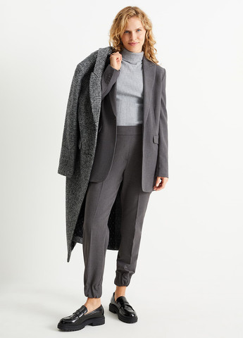 Темно-серый женский жакет C&A однотонный - демисезонный