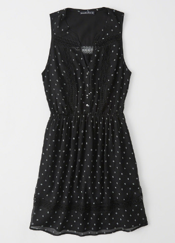 Черное кэжуал платье Abercrombie & Fitch в горошек