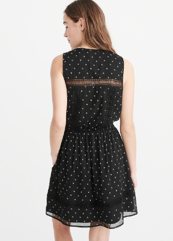 Черное кэжуал платье Abercrombie & Fitch в горошек