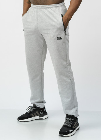 Светло-серые спортивные демисезонные зауженные брюки SA-sport