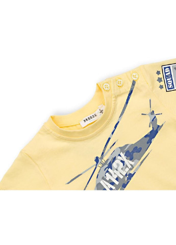 Жовтий літній набір дитячого одягу з гелікоптером (10962-80b-yellow) Breeze
