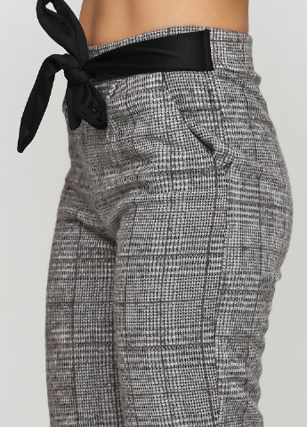 Черно-белые кэжуал демисезонные прямые брюки Made in Italy