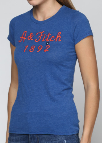 Синяя летняя футболка Abercrombie & Fitch
