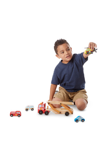 Деревянный аварийный перевозчик-трейлер, 18,4х35 см Melissa & Doug (251711302)