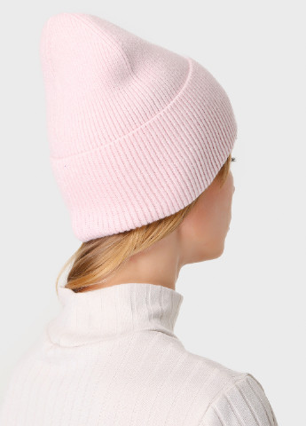 Теплая зимняя женская кашемировая шапка с отворотом без подкладки 500023 DeMari (244712792)