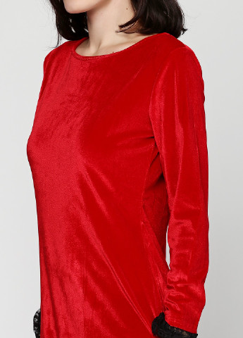 Красное повседневный платье No Brand однотонное