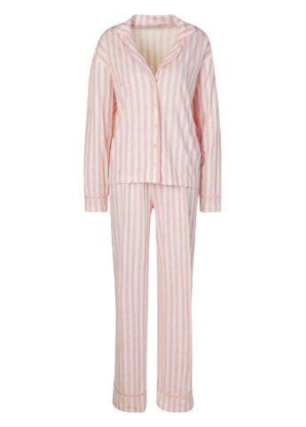 Розовая всесезон пижама (рубашка, брюки) рубашка + брюки Boohoo