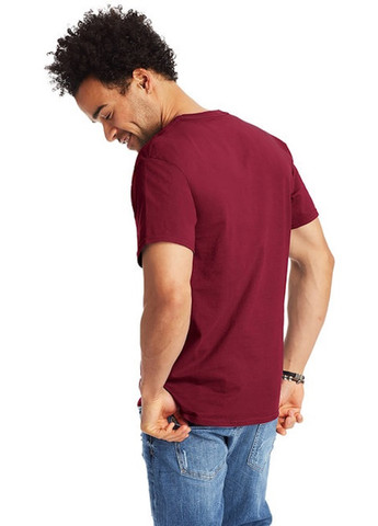 Вишневая футболка Hanes