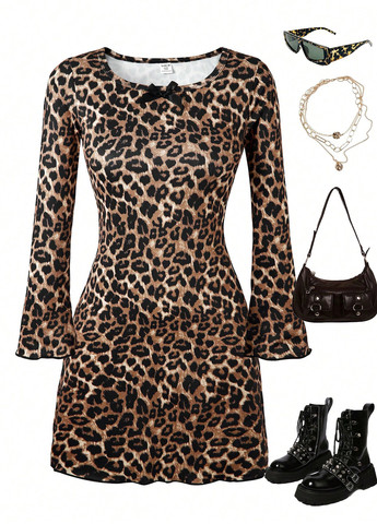 Коричнева сукня SHEIN (341533001)