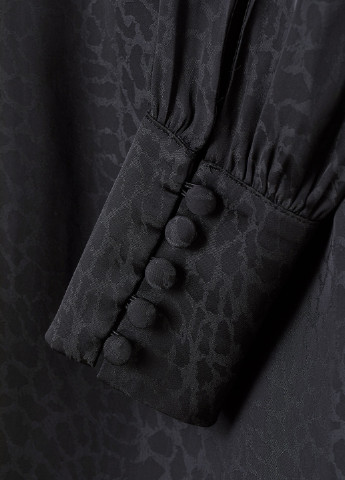 Чорна кежуал сукня на запах H&M леопардовий