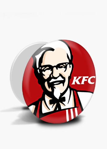 Попсокет (Popsockets) держатель для смартфона Фастфуд KFC (8754-1376) Черный MobiPrint (216748339)