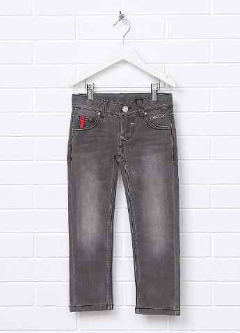 Серые демисезонные со средней талией джинсы Geox