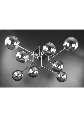 Люстра стельова на 8 лампочок 2693/8-gr Хром 20х88х88 см. Sunnysky (253629591)