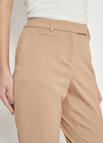 Бежевые кэжуал демисезонные классические, укороченные брюки Tom Tailor