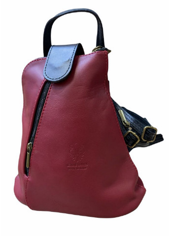 Рюкзак Italian Bags однотонная красная кэжуал