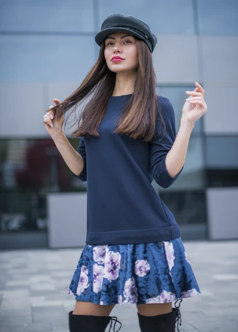 Комбінована кежуал сукня сукня-трансформер Тю-Тю! з квітковим принтом