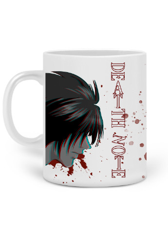 Кружка Эл Лоулайт Тетрадь смерти ( L Death Note) 330 мл Чашка Керамическая (20259-2824) MobiPrint (221743200)