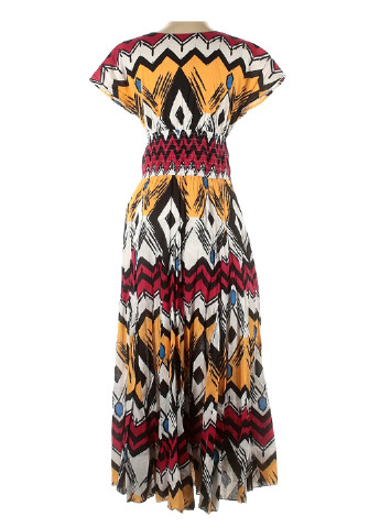 Комбинированное кэжуал платье клеш The J. Peterman Company с абстрактным узором
