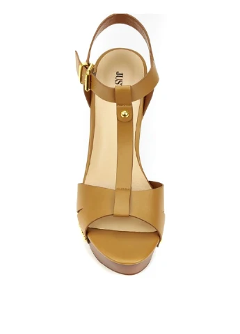 Охра босоножки JustFab с ремешком с заклепками
