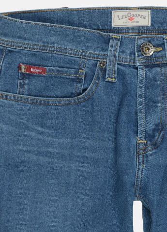 Темно-голубые демисезонные прямые джинсы Lee Cooper