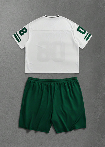 Комбінований літній комплект (футболка, шорти) SHEIN