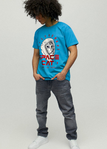 Светло-синяя футболка мужская YAPPI