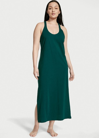 Зеленое кэжуал платье платье-майка Victoria's Secret однотонное