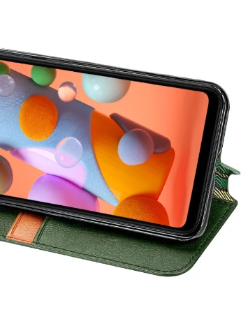 Шкіряний чохол книжка Cubic (PU) для Samsung Galaxy A21s Зелений (is_00000037901_1) Getman (238479330)
