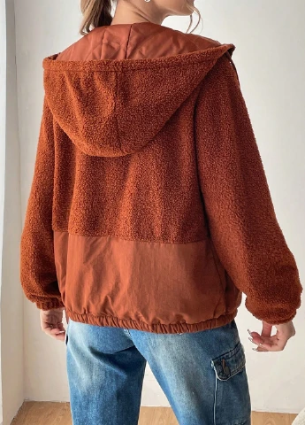 Коричнева демісезонна куртка SHEIN