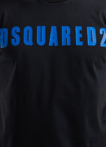 Черная черная футболка Dsquared2