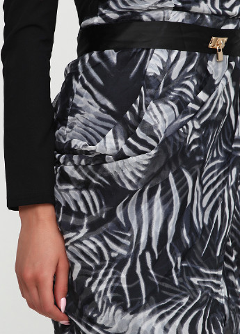 Черное кэжуал платье футляр Axel с абстрактным узором