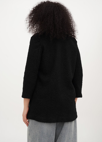 Черное Кэжуал полупальто однобортное Boohoo однотонное