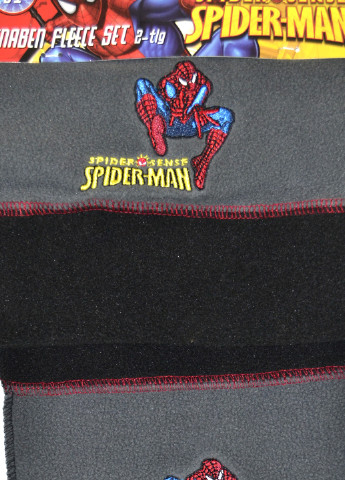 Чорний демісезонний комплект (шапка, шарф) Marvel