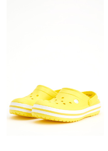 Желтые сандали DeFacto без каблука с перфорацией