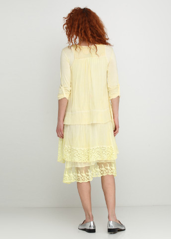 Лимонное кэжуал платье MADEIN однотонное