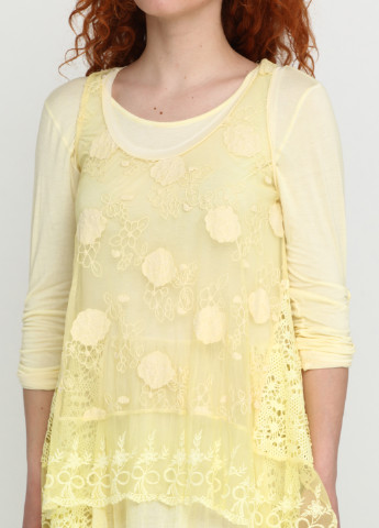 Лимонное кэжуал платье MADEIN однотонное