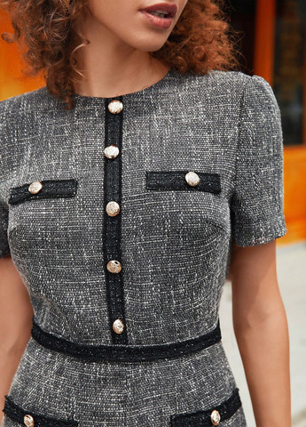 Сіра кежуал сукня SHEIN однотонна